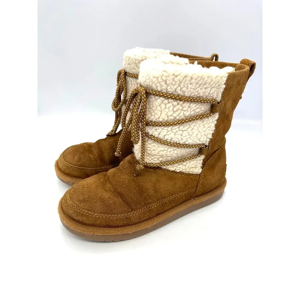 UGG Koolaburra Michon Girl's Short Boot Chestnut 1124110K Size 2